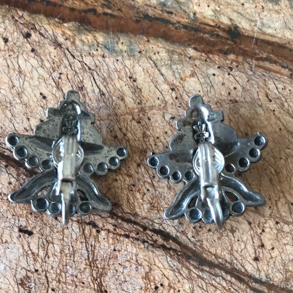 Native American Vibe Turquoise Silver Sancrest Earrings - Picture 5 of 7